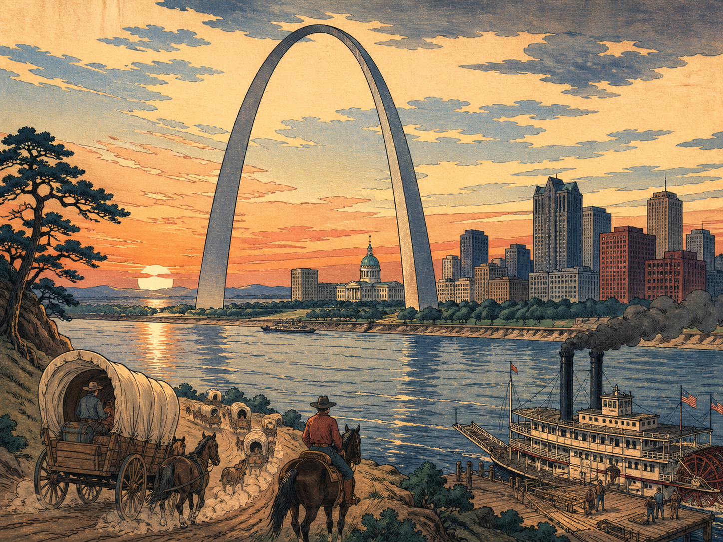 St. Louis Gateway Arch westward idea